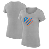 Oklahoma City Thunder G-III 4Her by Carl Banks Women's Super-Slim Fit Lightweight Heart T-Shirt On Sale