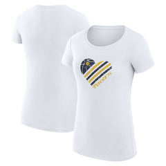 Indiana Pacers G-III 4Her by Carl Banks Women's Super-Slim Fit Lightweight Heart T-Shirt On Sale