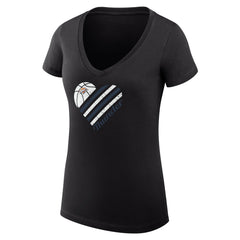 Oklahoma City Thunder G-III 4Her by Carl Banks Women's Super-Slim Fit Lightweight Heart V-Neck T-Shirt For Sale