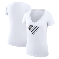 Brooklyn Nets G-III 4Her by Carl Banks Women's Super-Slim Fit Lightweight Heart V-Neck T-Shirt For Sale