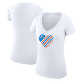 Oklahoma City Thunder G-III 4Her by Carl Banks Women's Super-Slim Fit Lightweight Heart V-Neck T-Shirt Online