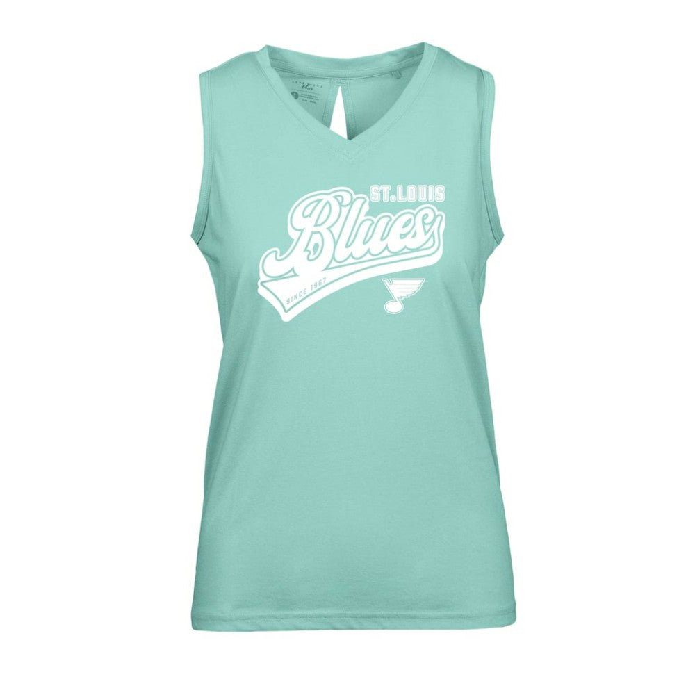 St. Louis Blues Levelwear Women's Paisley Sweep V-Neck Tank Top Sale