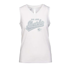 San Jose Sharks Levelwear Women's Paisley Sweep V-Neck Tank Top Outlet
