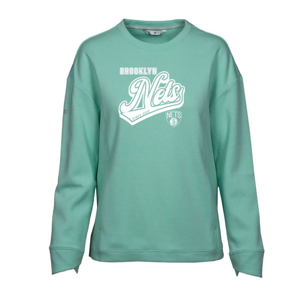Brooklyn Nets Levelwear Women's Fiona Sweep Pullover Sweatshirt Discount