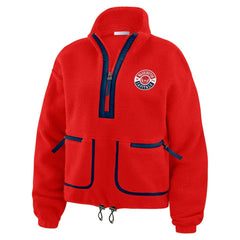 Washington Capitals WEAR by Erin Andrews Women's Polar Fleece Half-Zip Jacket Discount