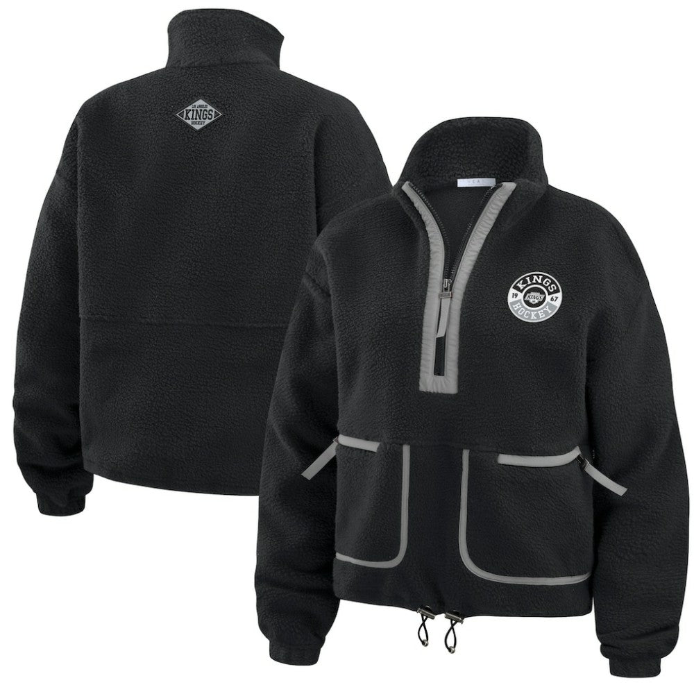 Los Angeles Kings WEAR by Erin Andrews Women's Polar Fleece Half-Zip Jacket Online