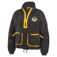 Boston Bruins WEAR by Erin Andrews Women's Polar Fleece Half-Zip Jacket For Sale