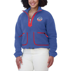 New York Rangers WEAR by Erin Andrews Women's Polar Fleece Half-Zip Jacket Discount