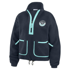 Seattle Kraken WEAR by Erin Andrews Women's Polar Fleece Half-Zip Jacket On Sale