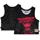 Chicago Bulls Women's Hardwood Classics Big Face 4.0 Cropped Tank Top sale On Sale