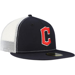 Cleveland Guardians New Era Team Color 59FIFTY Trucker Fitted Hat | MLB On Sale
