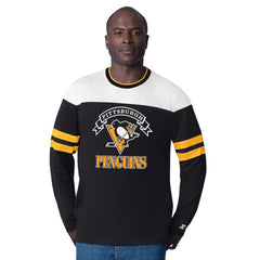 Pittsburgh Penguins Starter Blitz Durene Long Sleeve T-Shirt On Sale