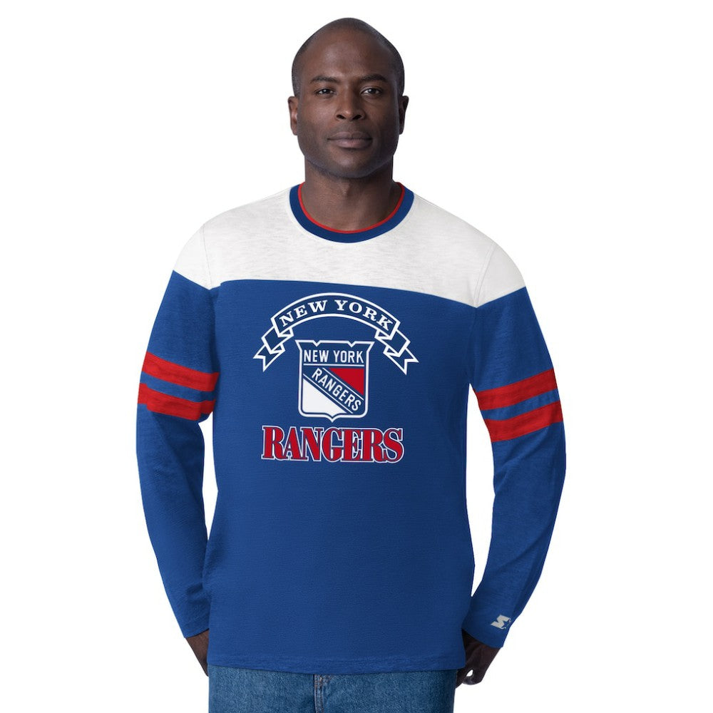 New York Rangers Starter Blitz Durene Long Sleeve T-Shirt On Sale