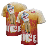 San Francisco 49ers Mitchell & Ness Jerry Rice Burst Retired Player T-Shirt