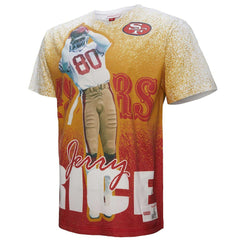 San Francisco 49ers Mitchell & Ness Jerry Rice Burst Retired Player T-Shirt