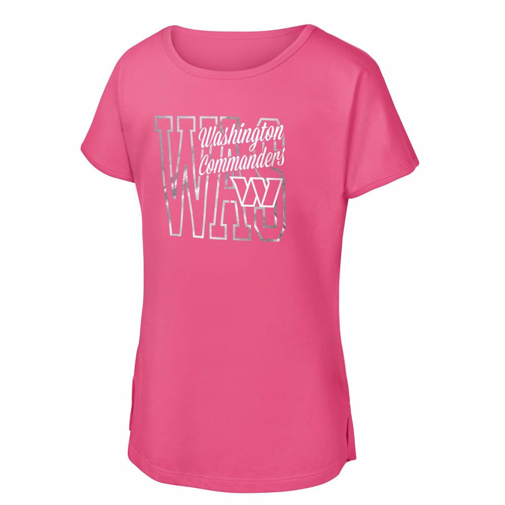 Washington Commanders Girls Youth Signal Caller Dolman T-Shirt