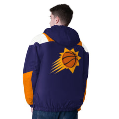 Phoenix Suns Starter Charger Half-Zip Pullover Jacket- Purple/Orange cheap Online