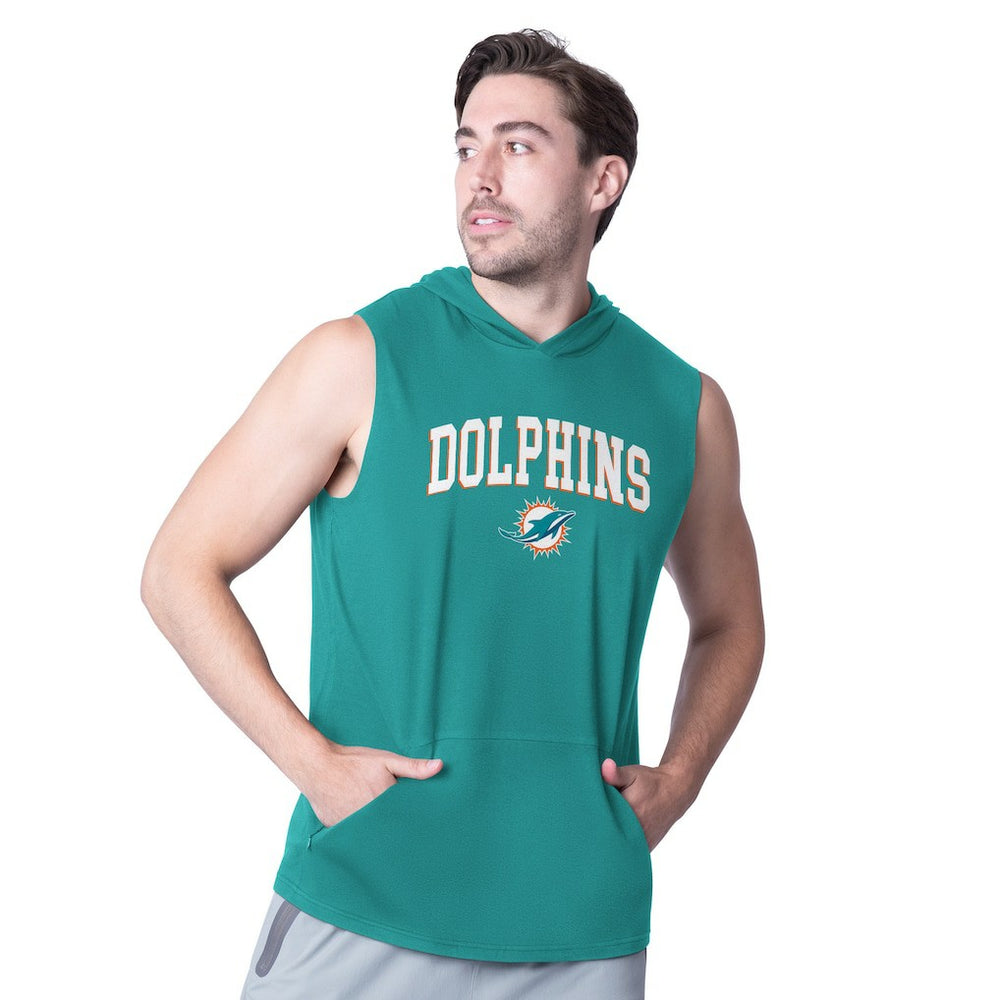 Miami Dolphins MSX by Michael Strahan Action Sleeveless Pullover Hoodie