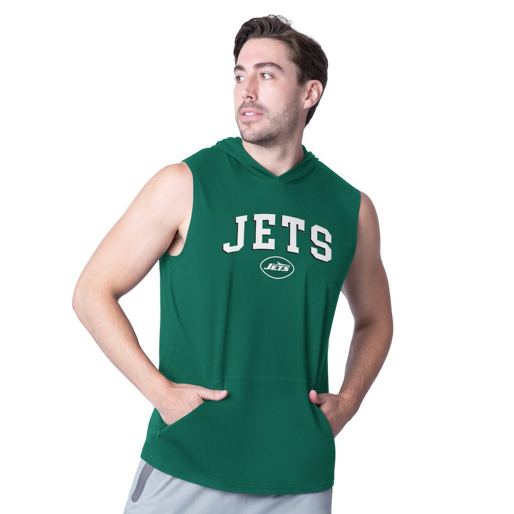 New York Jets MSX by Michael Strahan Action Sleeveless Pullover Hoodie