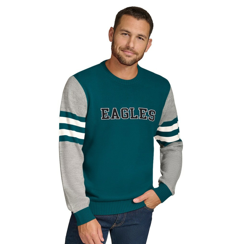 Philadelphia Eagles Tommy Hilfiger Acrylic Crewneck Pullover Sweater