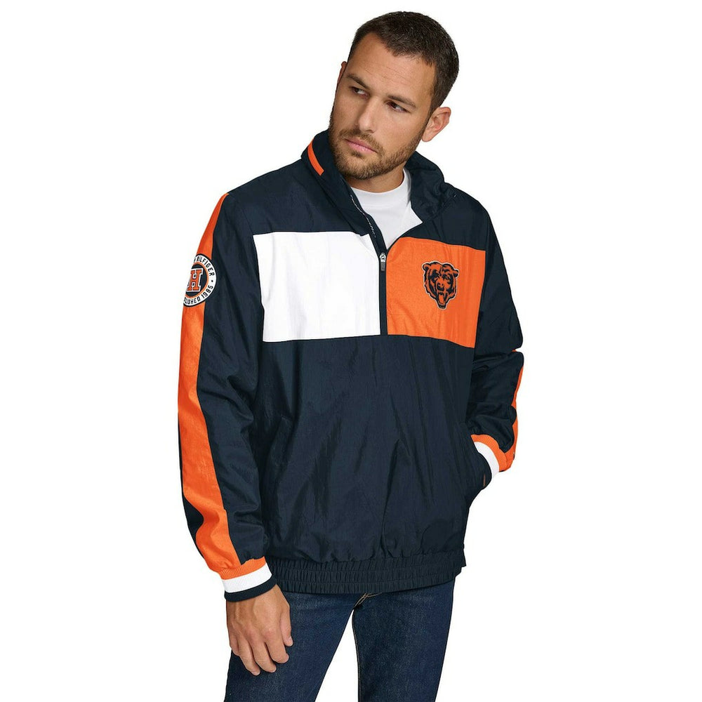 Chicago Bears Tommy Hilfiger Gael Lightweight Half-Zip Pullover Hoodie Jacket