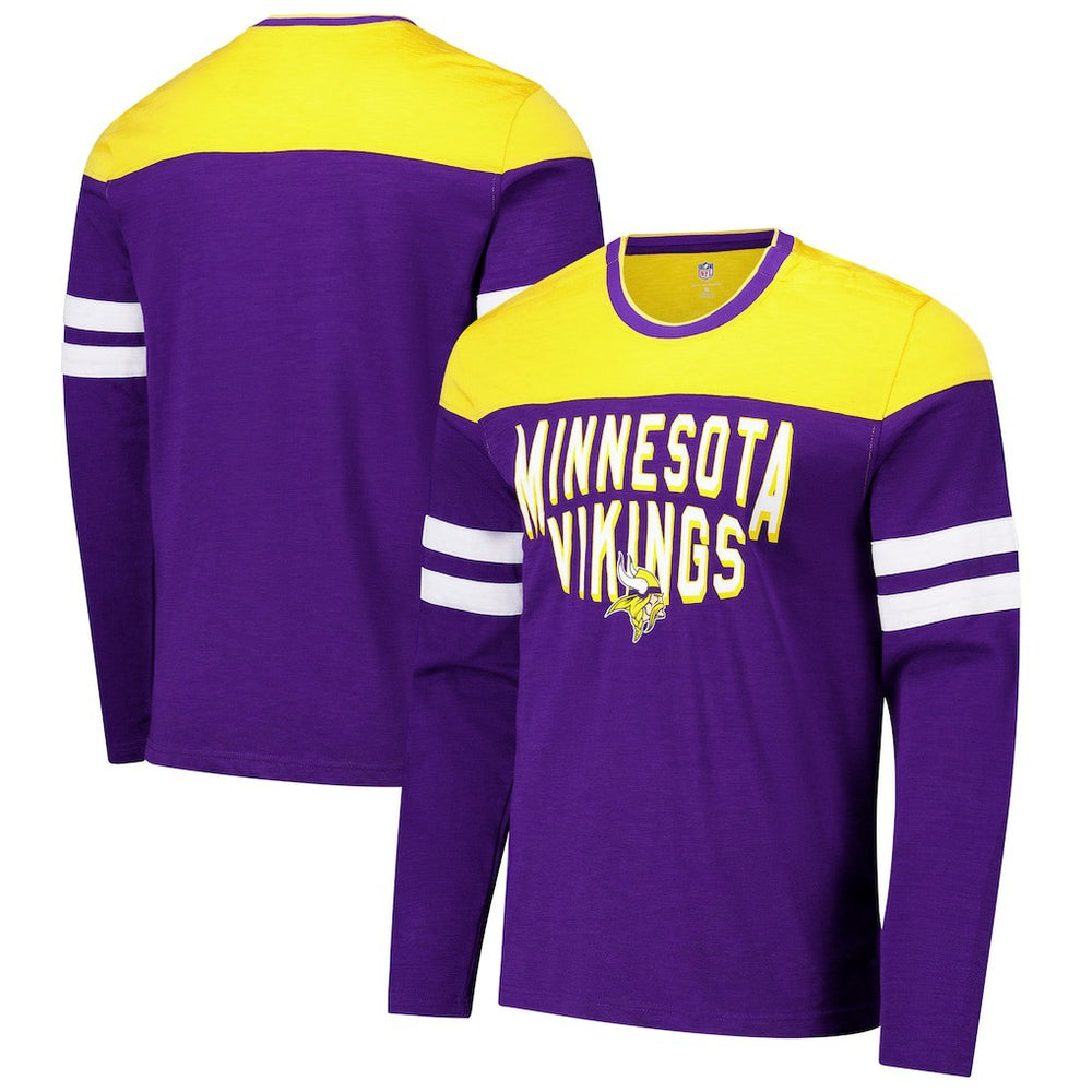 Minnesota Vikings G-III Sports by Carl Banks Adaptive Hail Mary Long Sleeve T-Shirt
