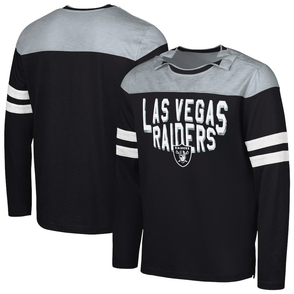 Las Vegas Raiders G-III Sports by Carl Banks Adaptive Hail Mary Long Sleeve T-Shirt