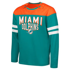 Miami Dolphins G-III Sports by Carl Banks Adaptive Hail Mary Long Sleeve T-Shirt