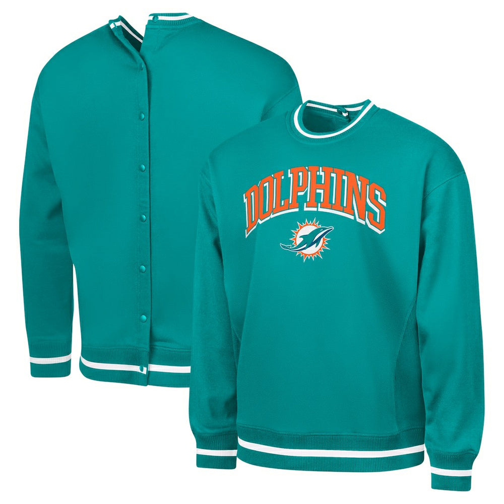 Miami Dolphins G-III Sports by Carl Banks Adaptive Blocker Fleece Pullover Sweatshirt