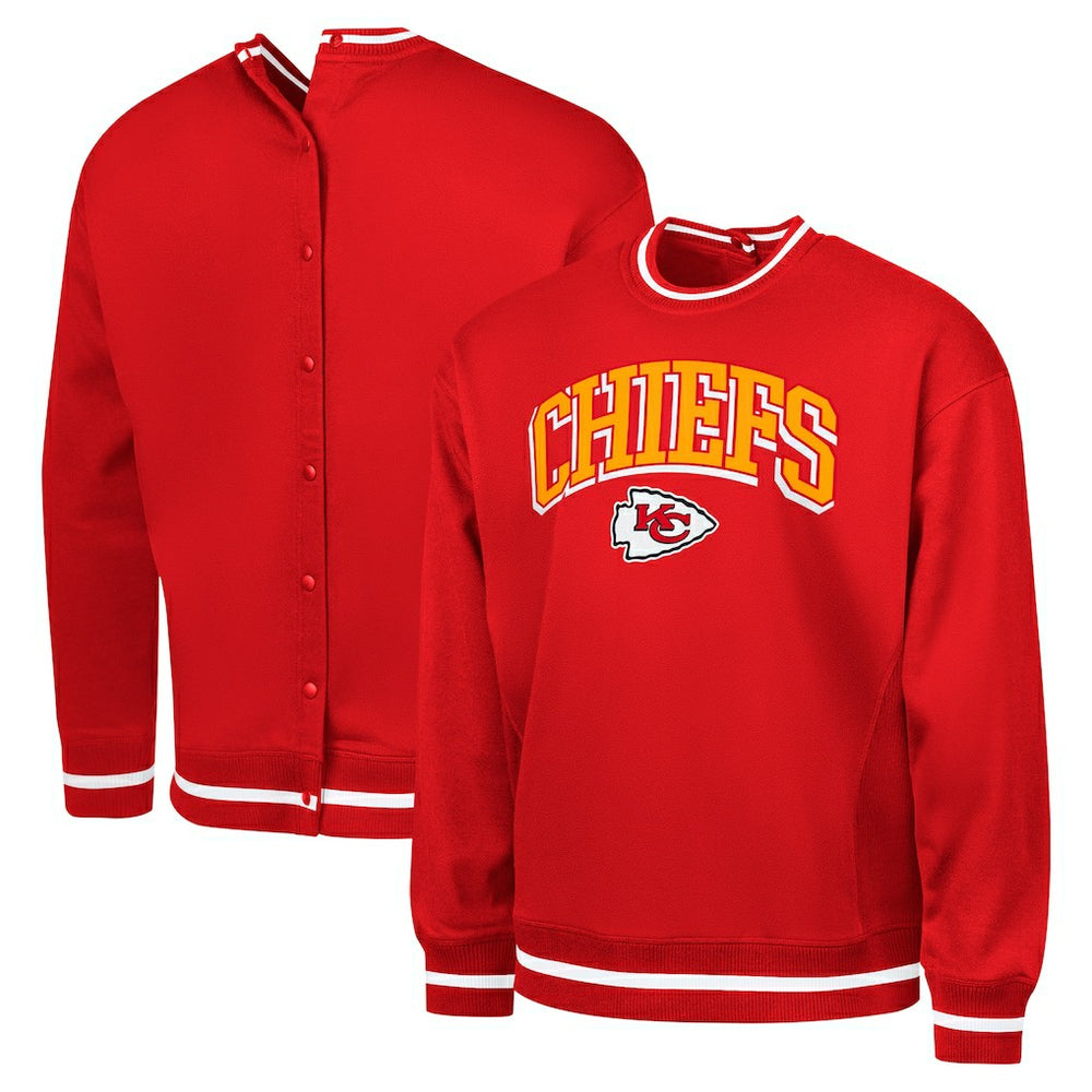 Kansas City Chiefs G-III Sports by Carl Banks Adaptive Blocker Fleece Pullover Sweatshirt