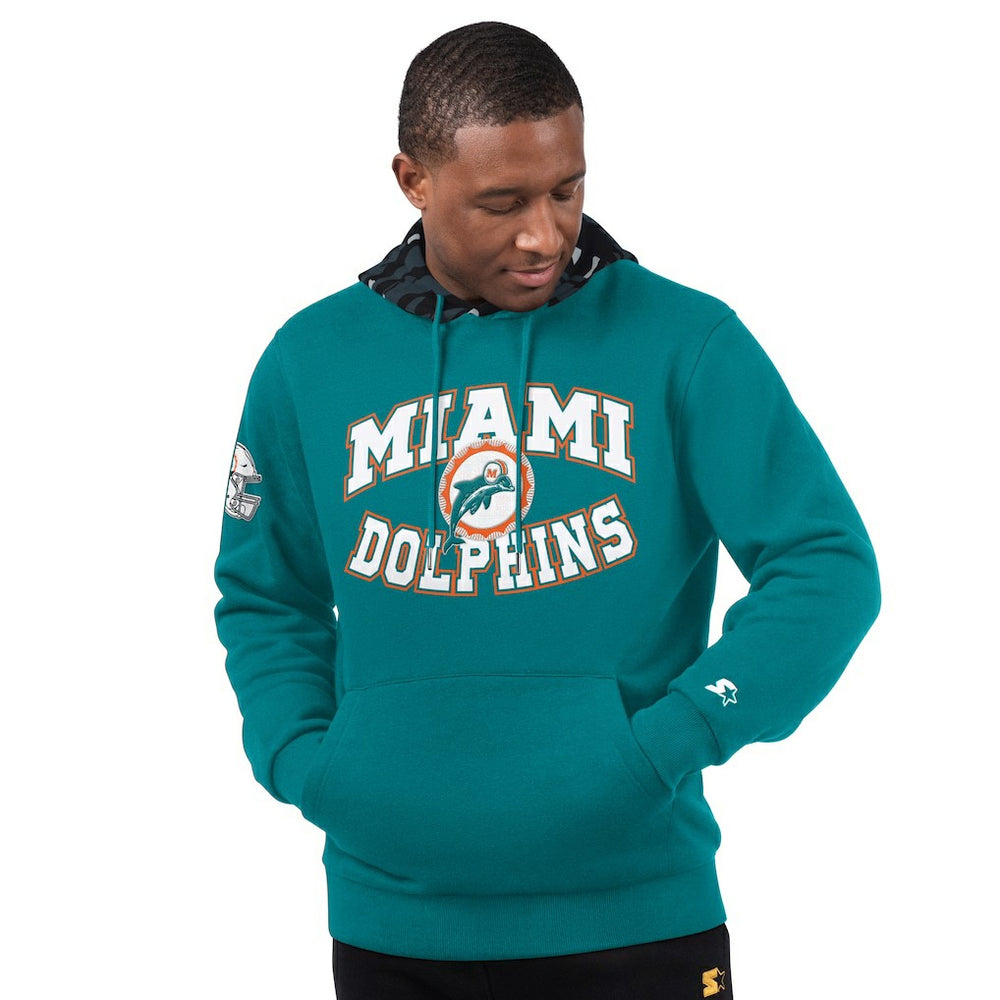 Miami Dolphins Starter Thursday Night Gridiron Vintage Logo Pullover Hoodie