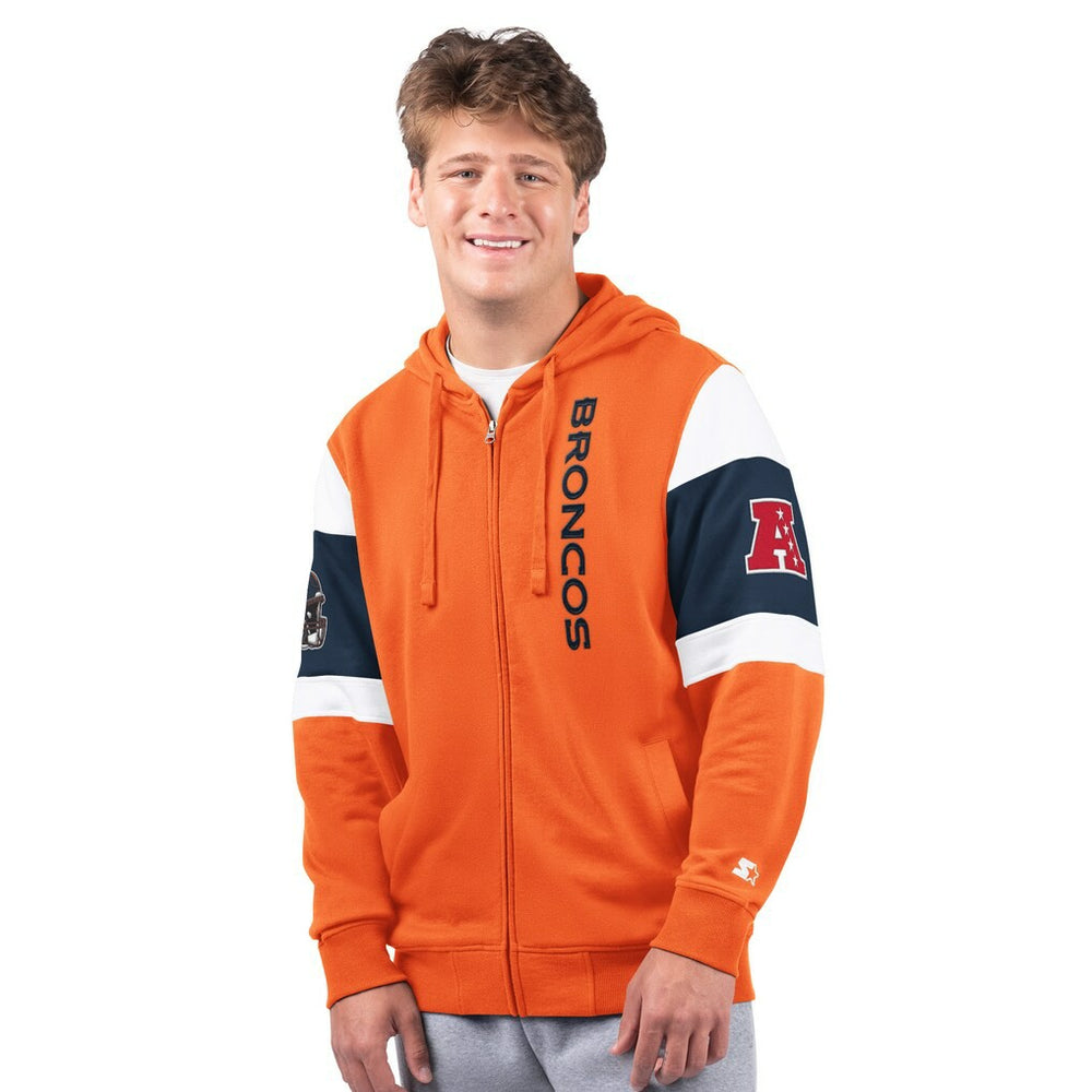 Denver Broncos Starter Extreme Full-Zip Hoodie