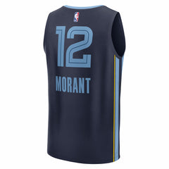 Ja Morant Memphis Grizzlies Fast Break Replica Player Jersey - Icon Edition - Navy