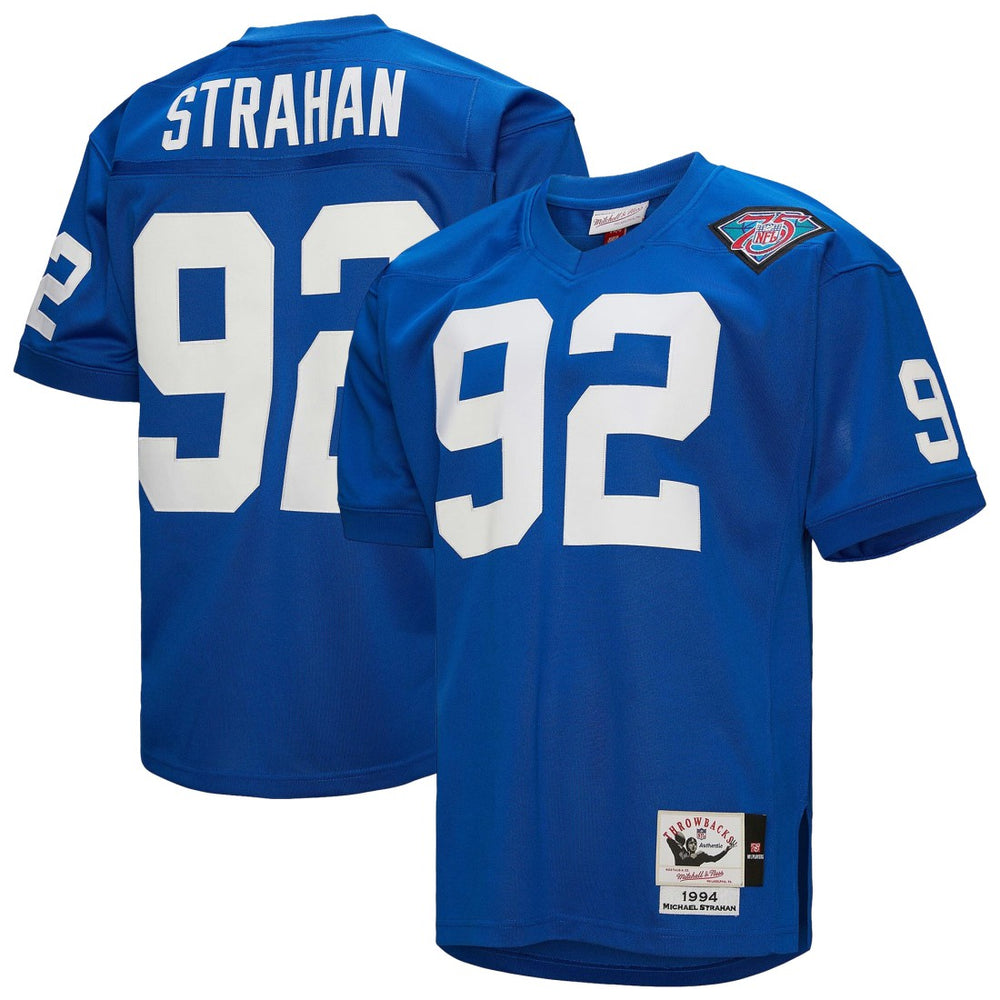 New York Giants Mitchell & Ness Michael Strahan 1994 Authentic Throwback Retired Player Jersey