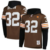 Cleveland Browns Mitchell & Ness Jim Brown Player Name & Number Hoodie Legacy Jersey