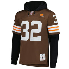 Cleveland Browns Mitchell & Ness Jim Brown Player Name & Number Hoodie Legacy Jersey