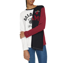Miami Heat Tommy Jeans Women's Amelia Color Blocked Long Sleeve T-Shirt Discount