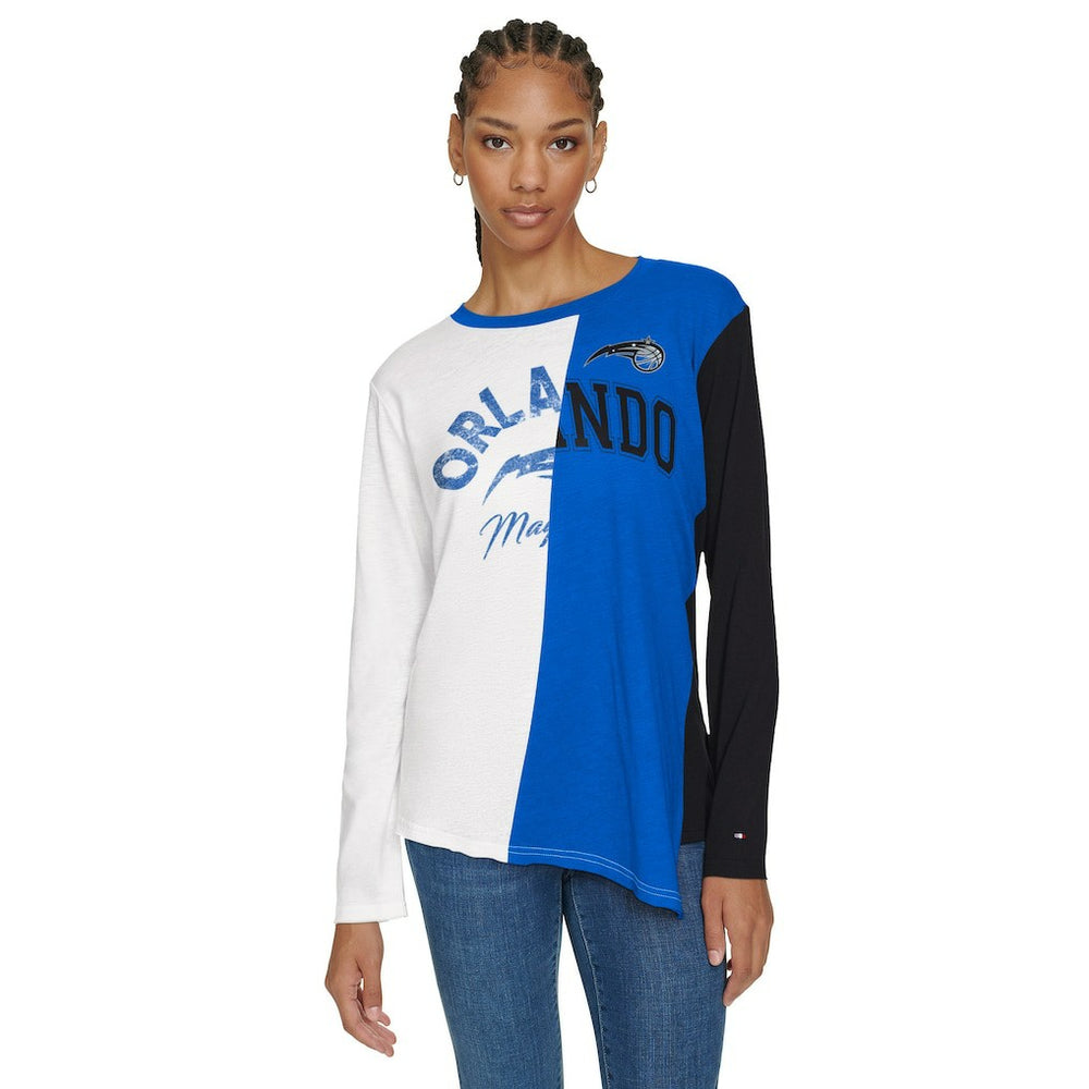 Orlando Magic Tommy Jeans Women's Amelia Color Blocked Long Sleeve T-Shirt New