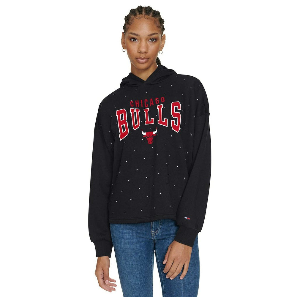 Chicago Bulls Tommy Jeans Women's Stella Cropped Pullover Hoodie Online