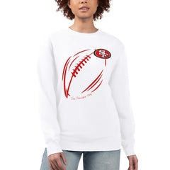San Francisco 49ers G-III 4Her by Carl Banks Women's Football Logo Graphic Fleece Tri-Blend Pullover Sweatshirt