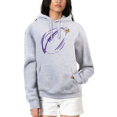 Minnesota Vikings G-III 4Her by Carl Banks Women's Football Logo Fleece Tri-Blend Pullover Hoodie