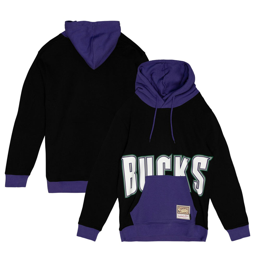 Milwaukee Bucks Hardwood Classics Big Face 5.0 Pullover Hoodie For Sale