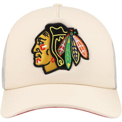 Chicago Blackhawks Mitchell & Ness Foam Front Trucker Adjustable Hat For Sale