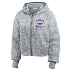 Sacramento Kings WEAR by Erin Andrews Women's Speckled Radiator Full-Zip Hoodie Discount