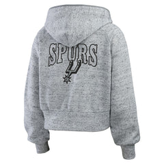 San Antonio Spurs WEAR by Erin Andrews Women's Speckled Radiator Full-Zip Hoodie For Sale