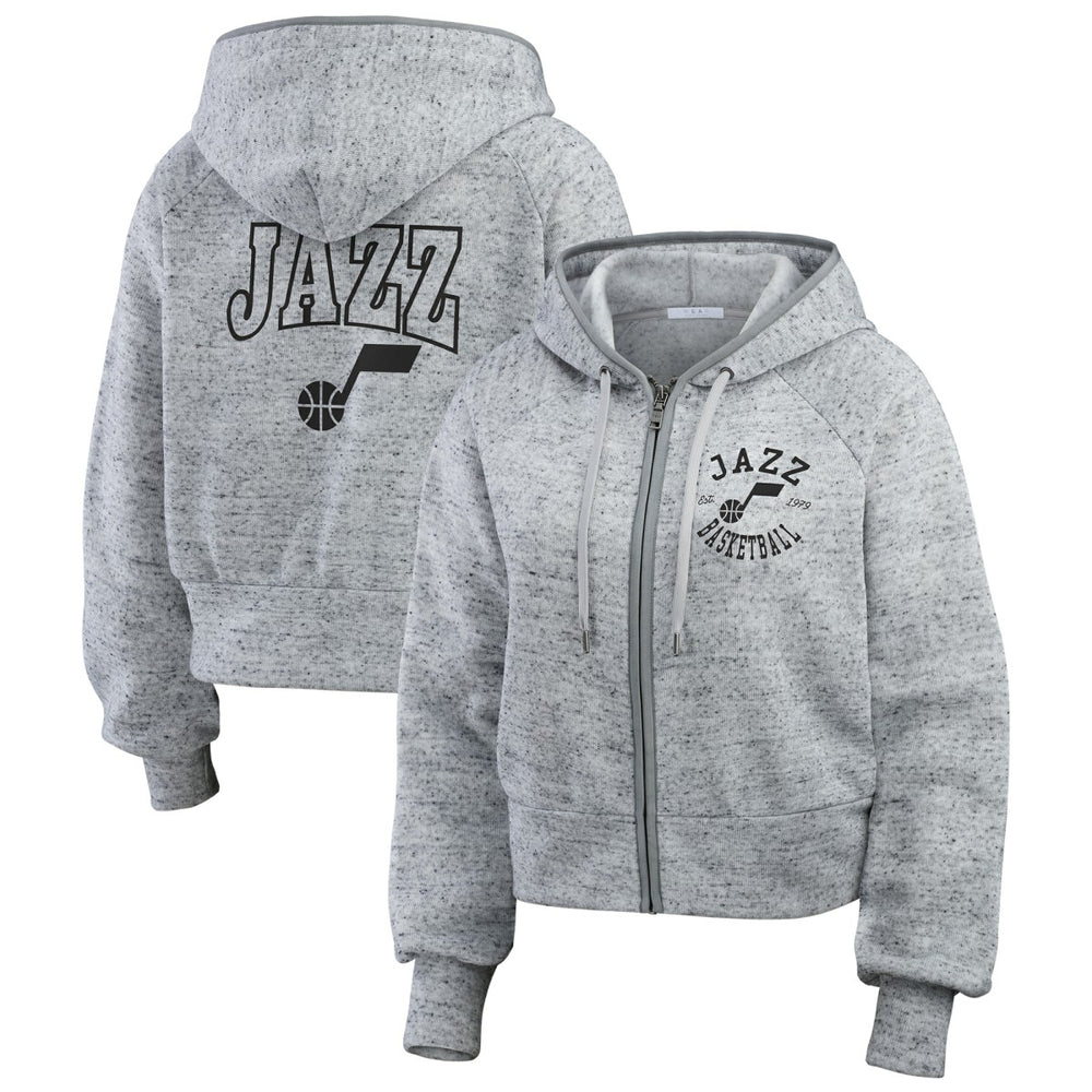 Utah Jazz WEAR by Erin Andrews Women's Speckled Radiator Full-Zip Hoodie Online