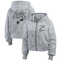 Utah Jazz WEAR by Erin Andrews Women's Speckled Radiator Full-Zip Hoodie Online