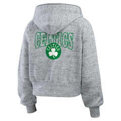 Boston Celtics WEAR by Erin Andrews Women's Speckled Radiator Full-Zip Hoodie Outlet