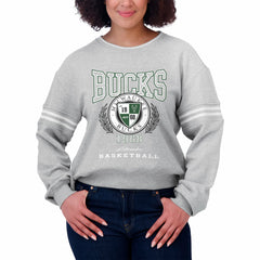 Milwaukee Bucks WEAR by Erin Andrews Women's French Terry Pullover Sweatshirt Online