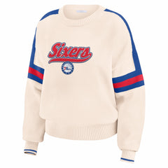 Philadelphia 76ers WEAR by Erin Andrews Women's Stripe Pullover Sweater Online
